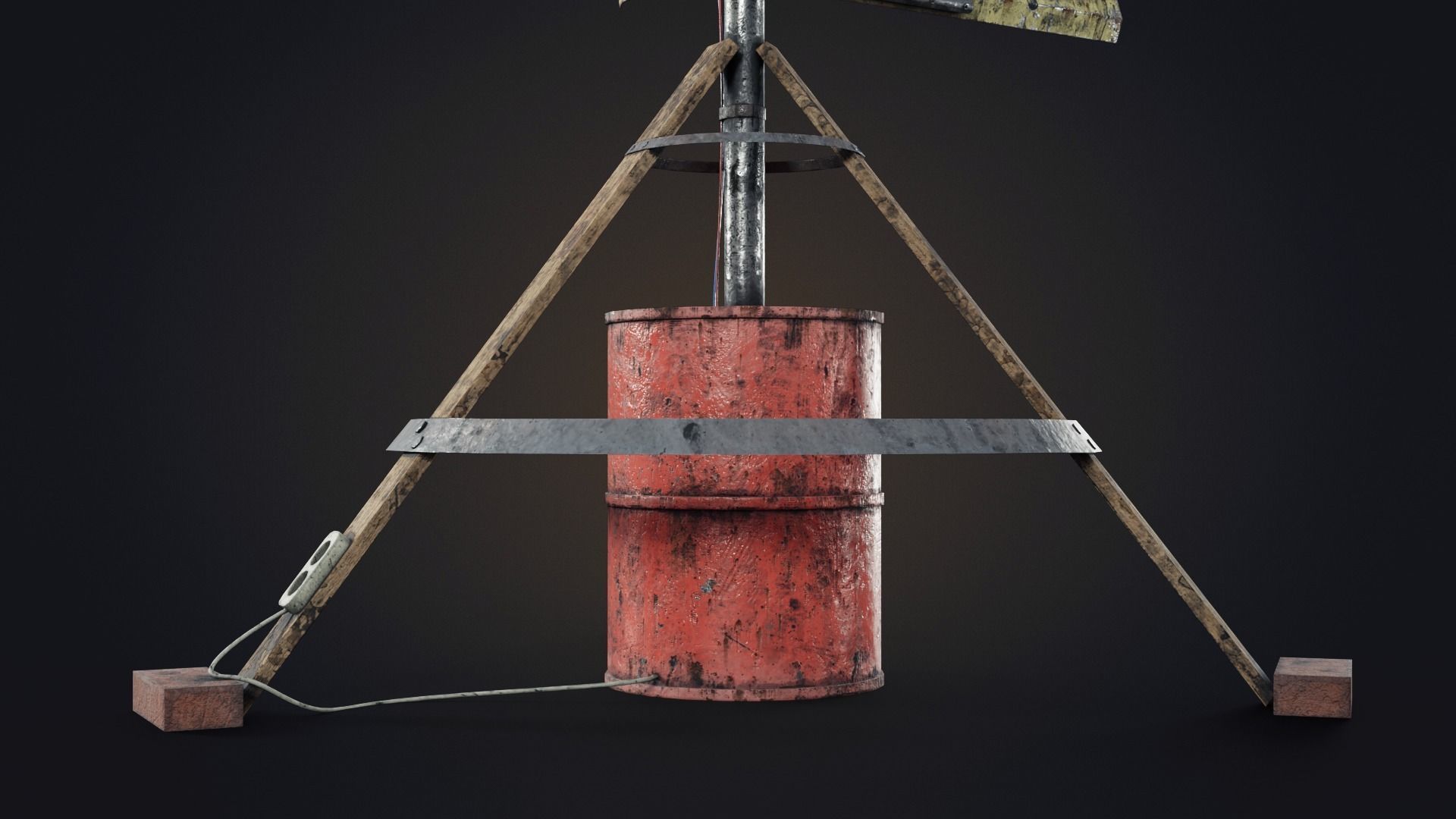 Handmade wind generator Free low-poly 3D model_6