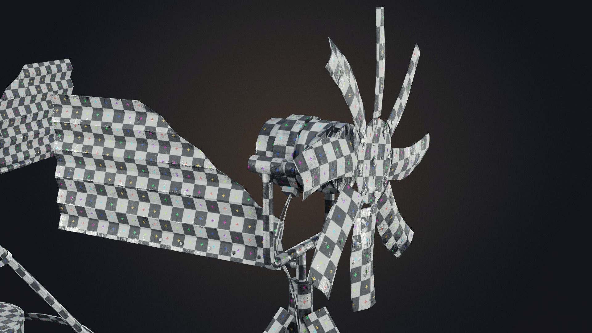 Handmade wind generator Free low-poly 3D model_14
