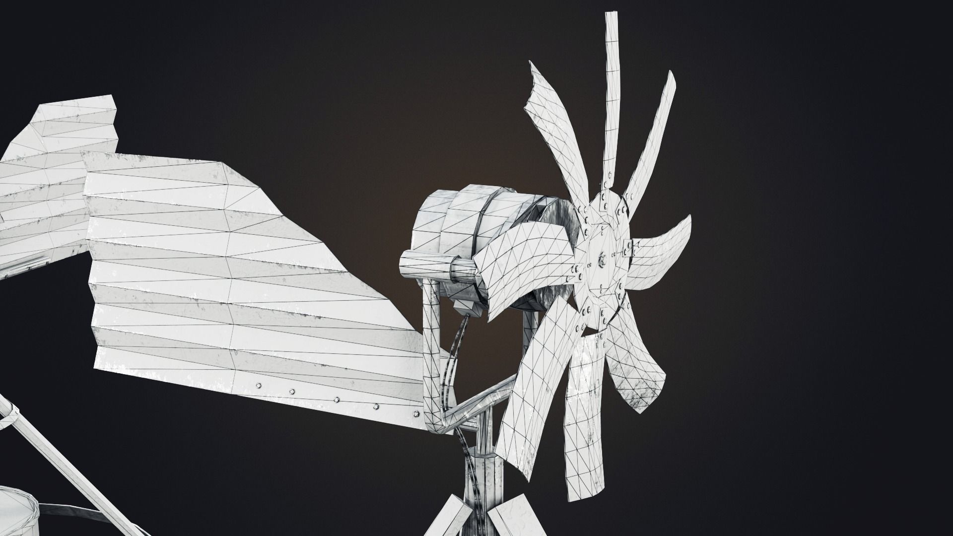 Handmade wind generator Free low-poly 3D model_13