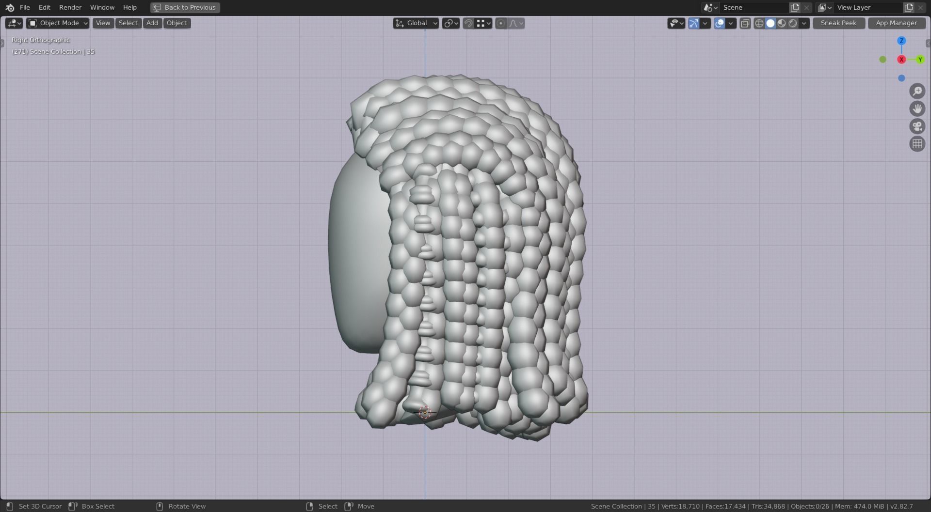 Base Stylized Haircuts 30-35 plus Low-poly 3D model_21