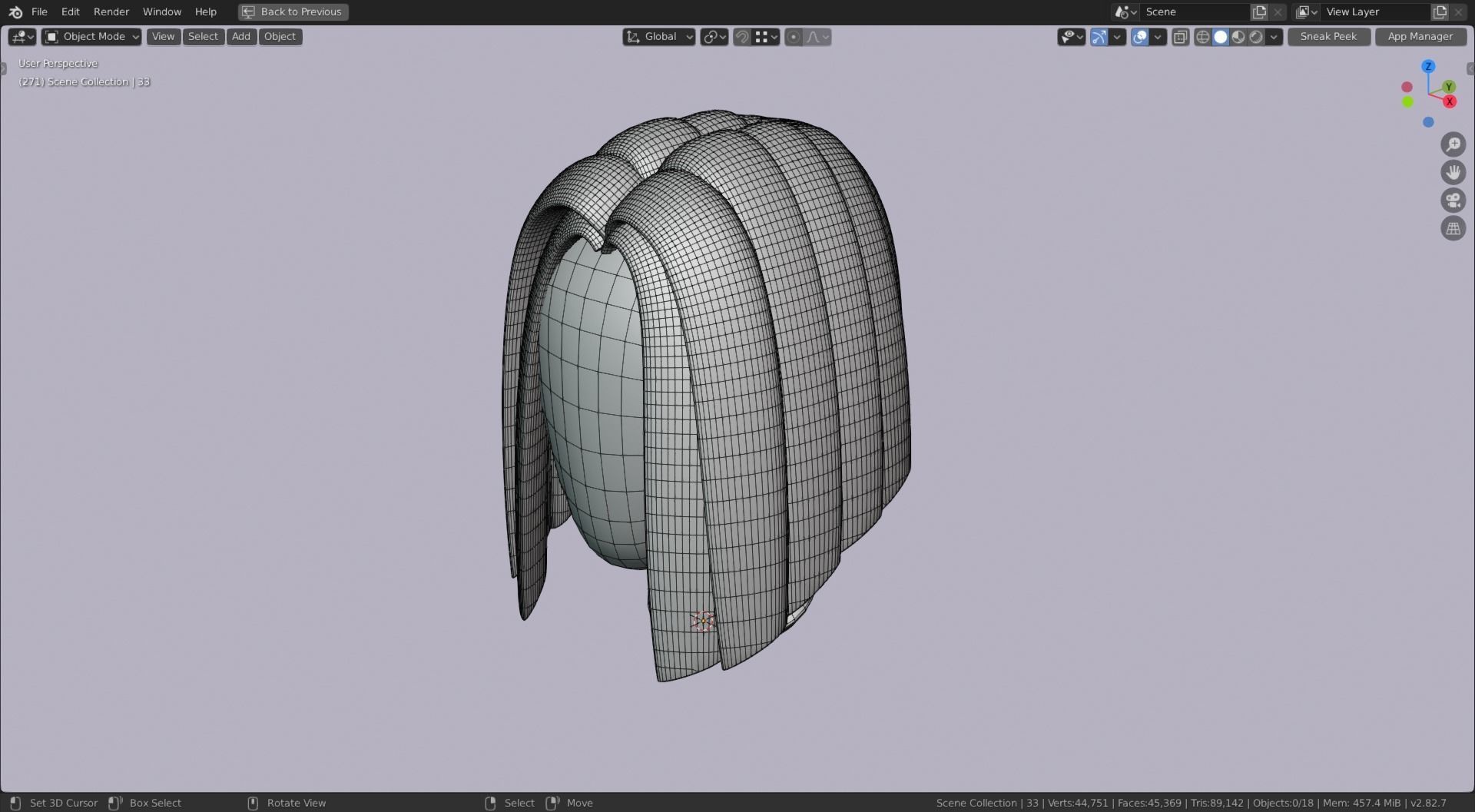 Base Stylized Haircuts 30-35 plus Low-poly 3D model_15