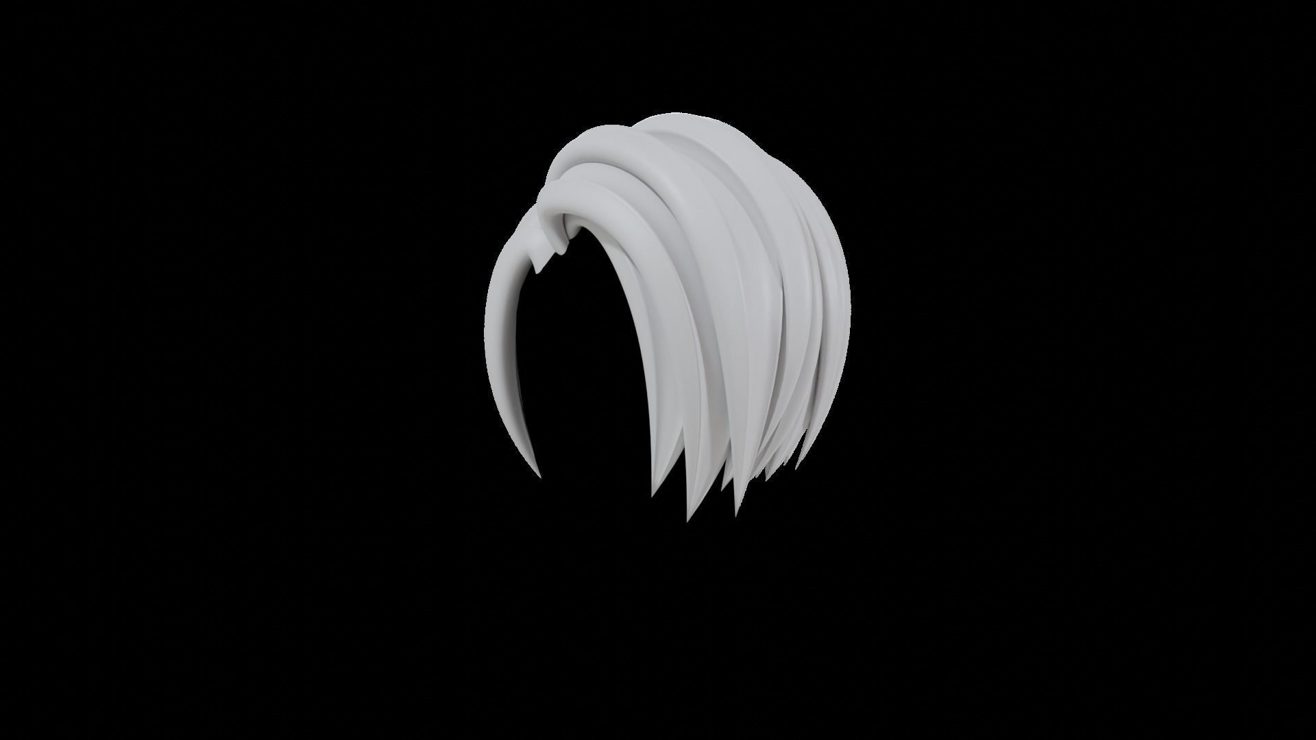 Base Stylized Haircuts 30-35 plus Low-poly 3D model_42