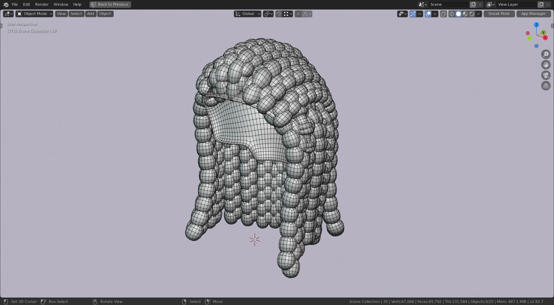Base Stylized Haircuts 30-35 plus Low-poly 3D model_23