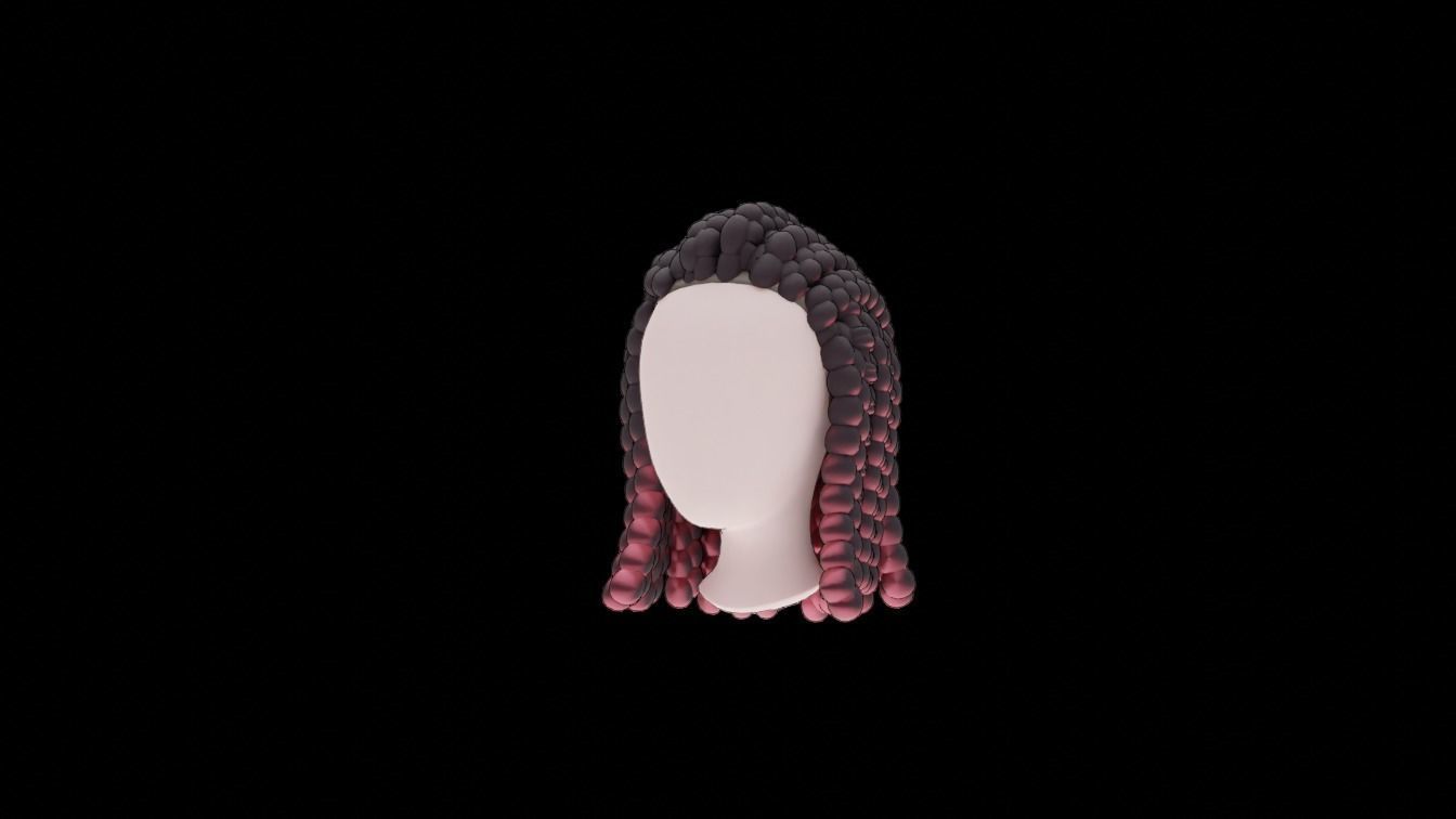 Base Stylized Haircuts 30-35 plus Low-poly 3D model_9