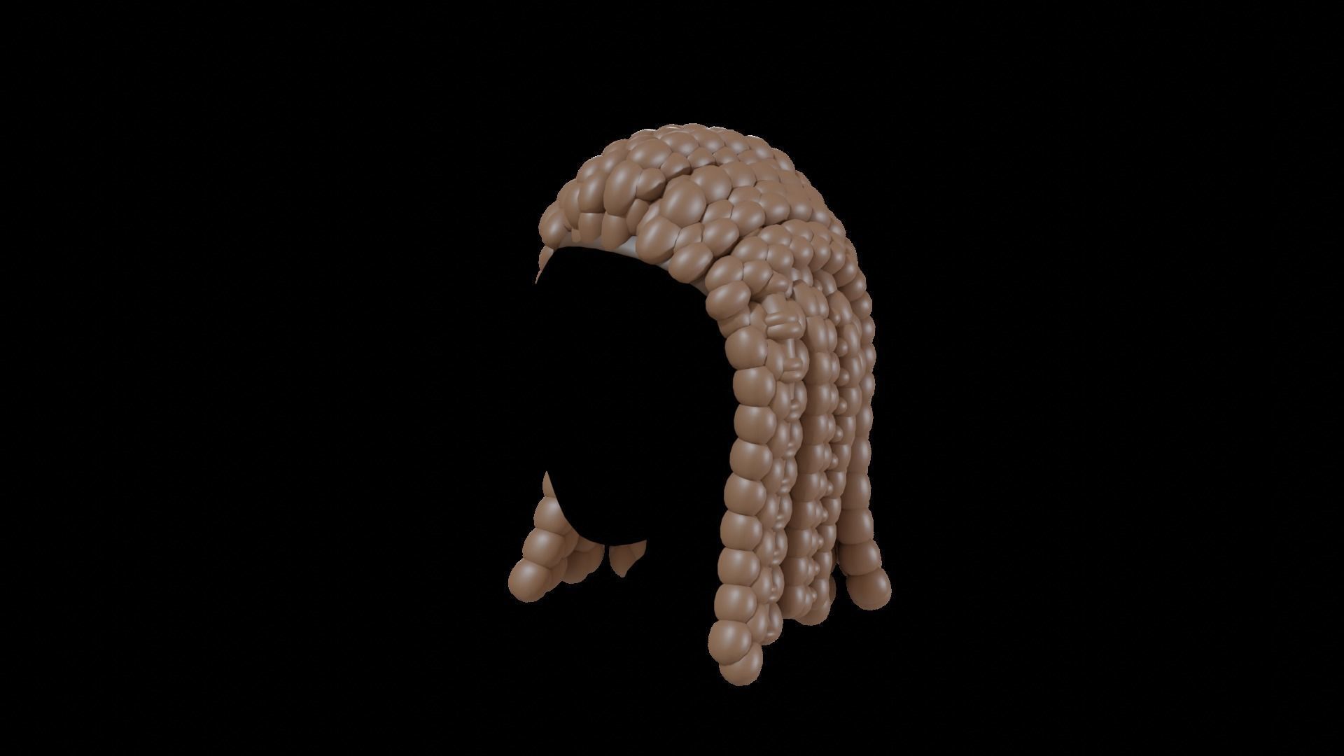 Base Stylized Haircuts 30-35 plus Low-poly 3D model_41