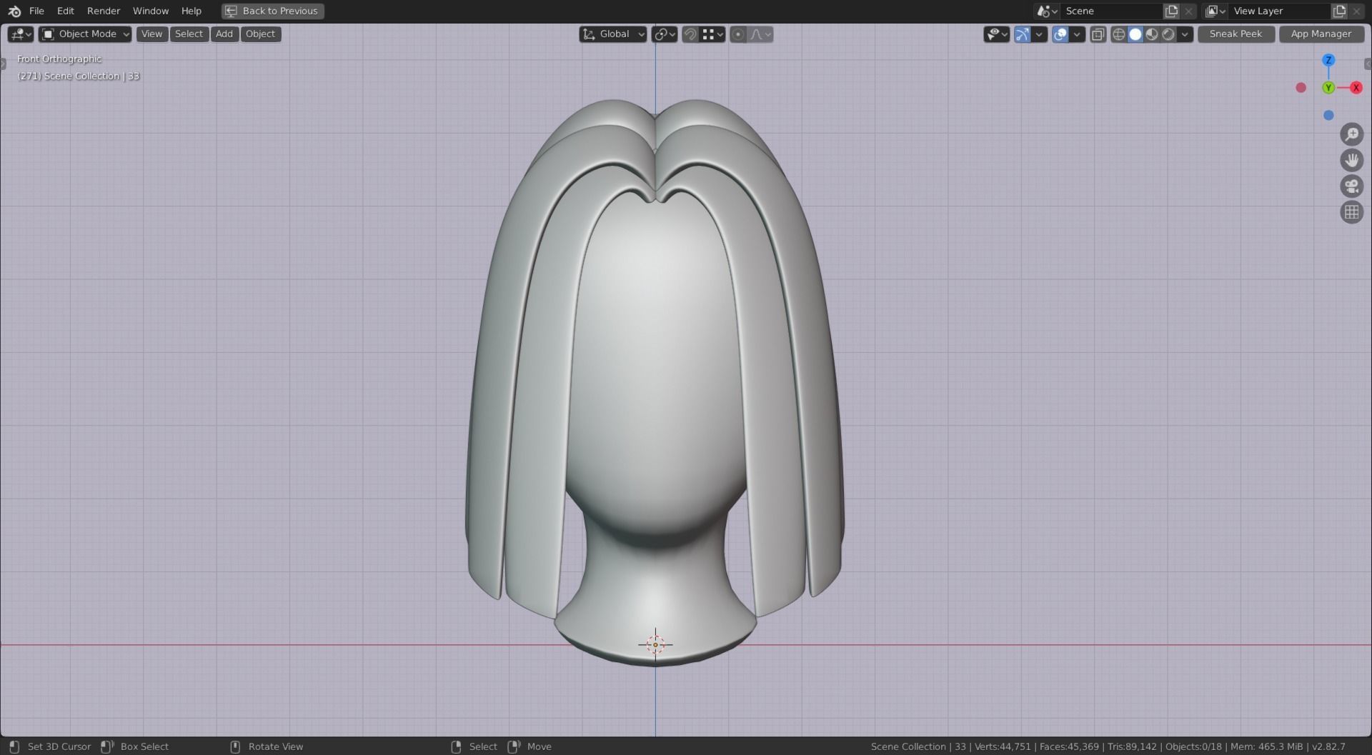 Base Stylized Haircuts 30-35 plus Low-poly 3D model_13