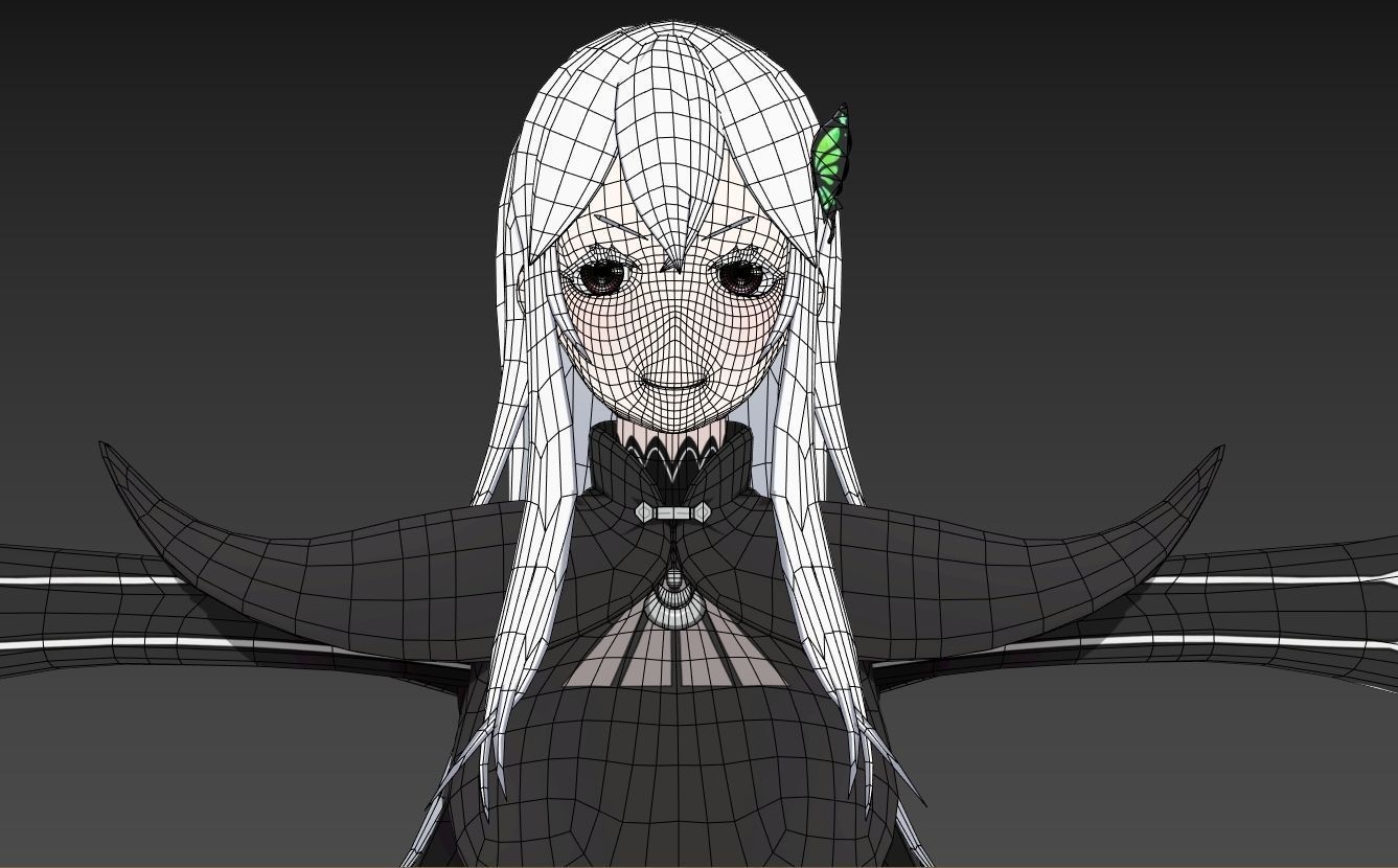 Echidna Re Zero VRChat 3D model_6