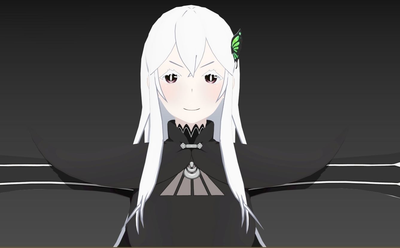 Echidna Re Zero VRChat 3D model_5