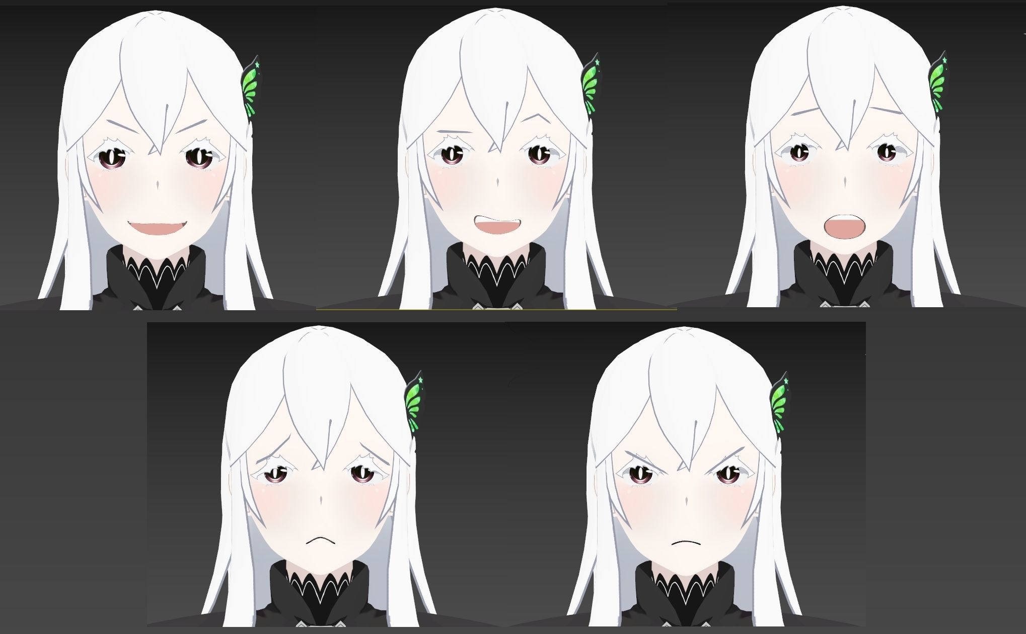 Echidna Re Zero VRChat 3D model_7