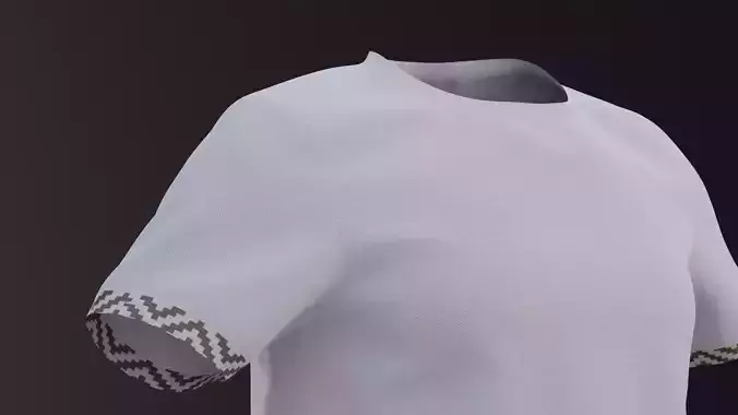 White casual T-shirt with print accent