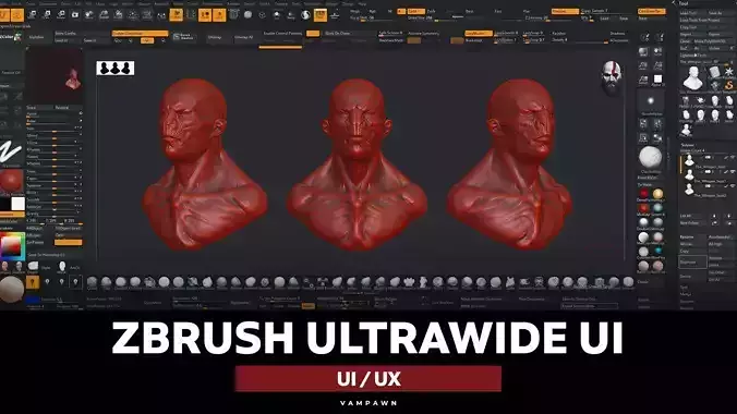 ZBrush Ultrawide User Interface 01 3D model
