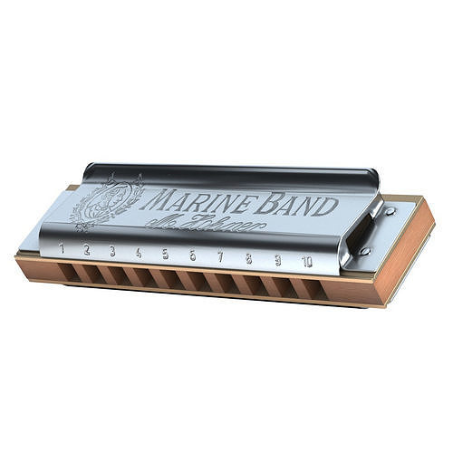 Harmonica Hohner Marine Band 1896 Classic 3D model