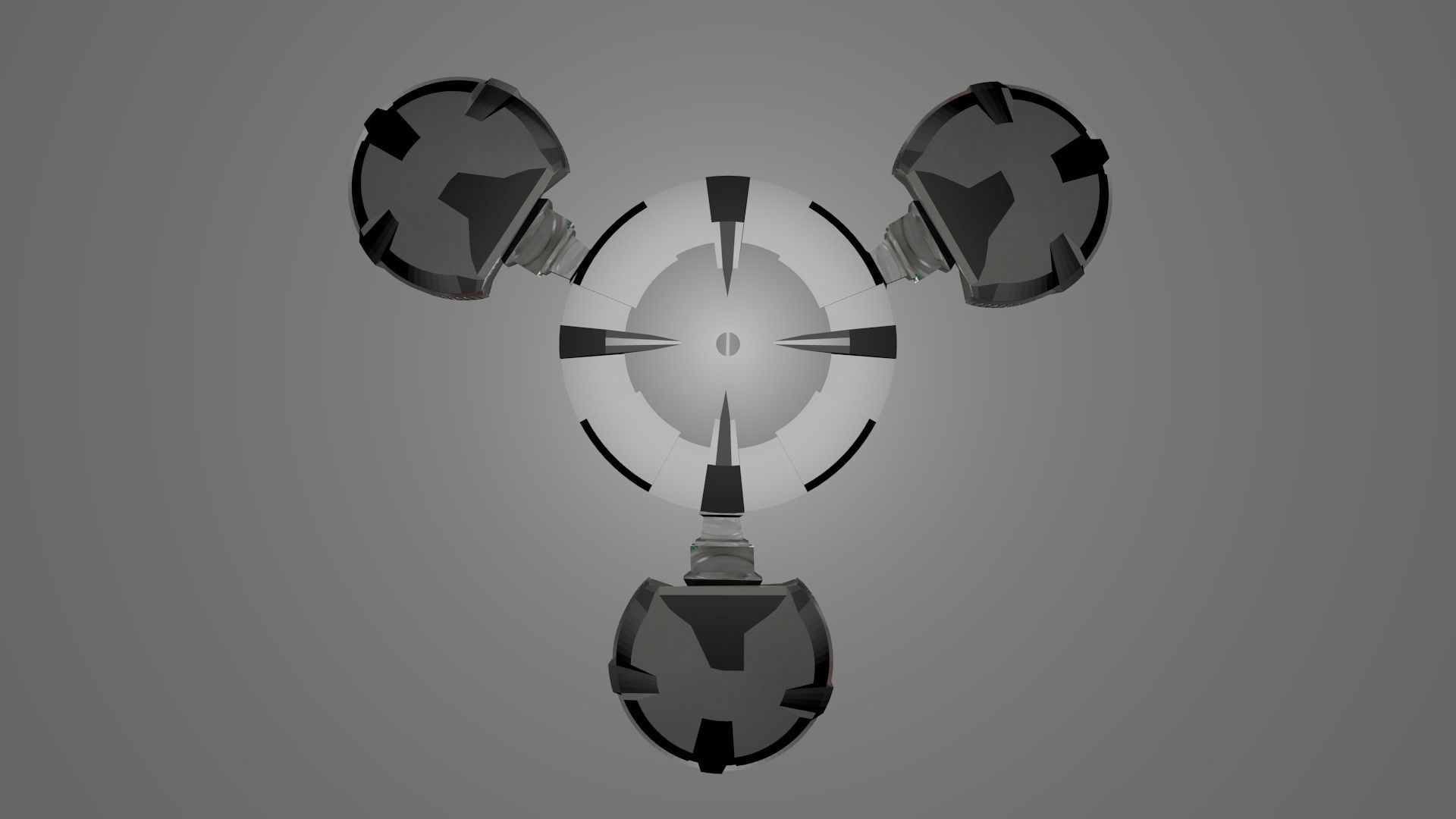 Space-ship 3D model drone Low-poly 3D model_4