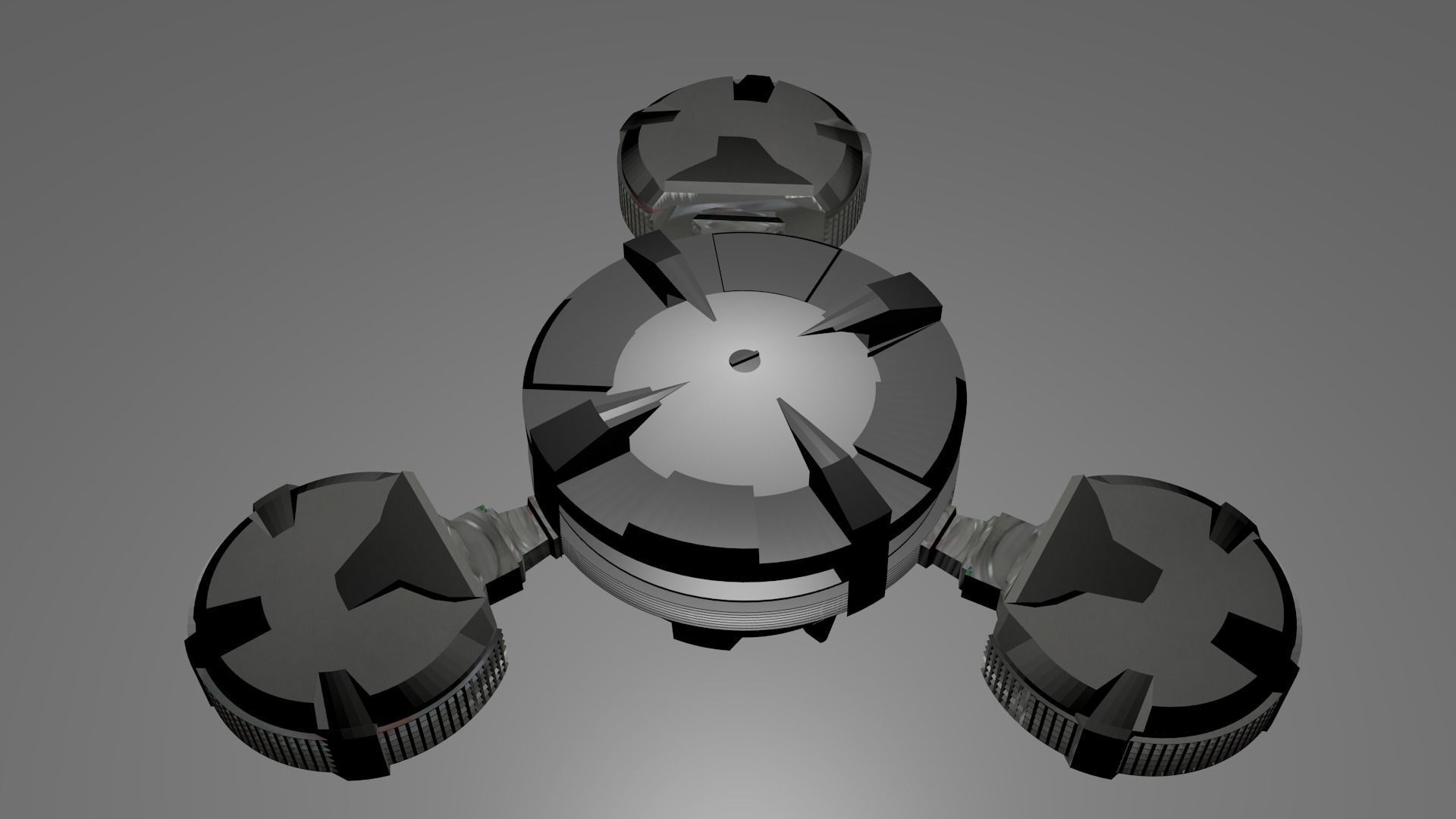 Space-ship 3D model drone Low-poly 3D model_3