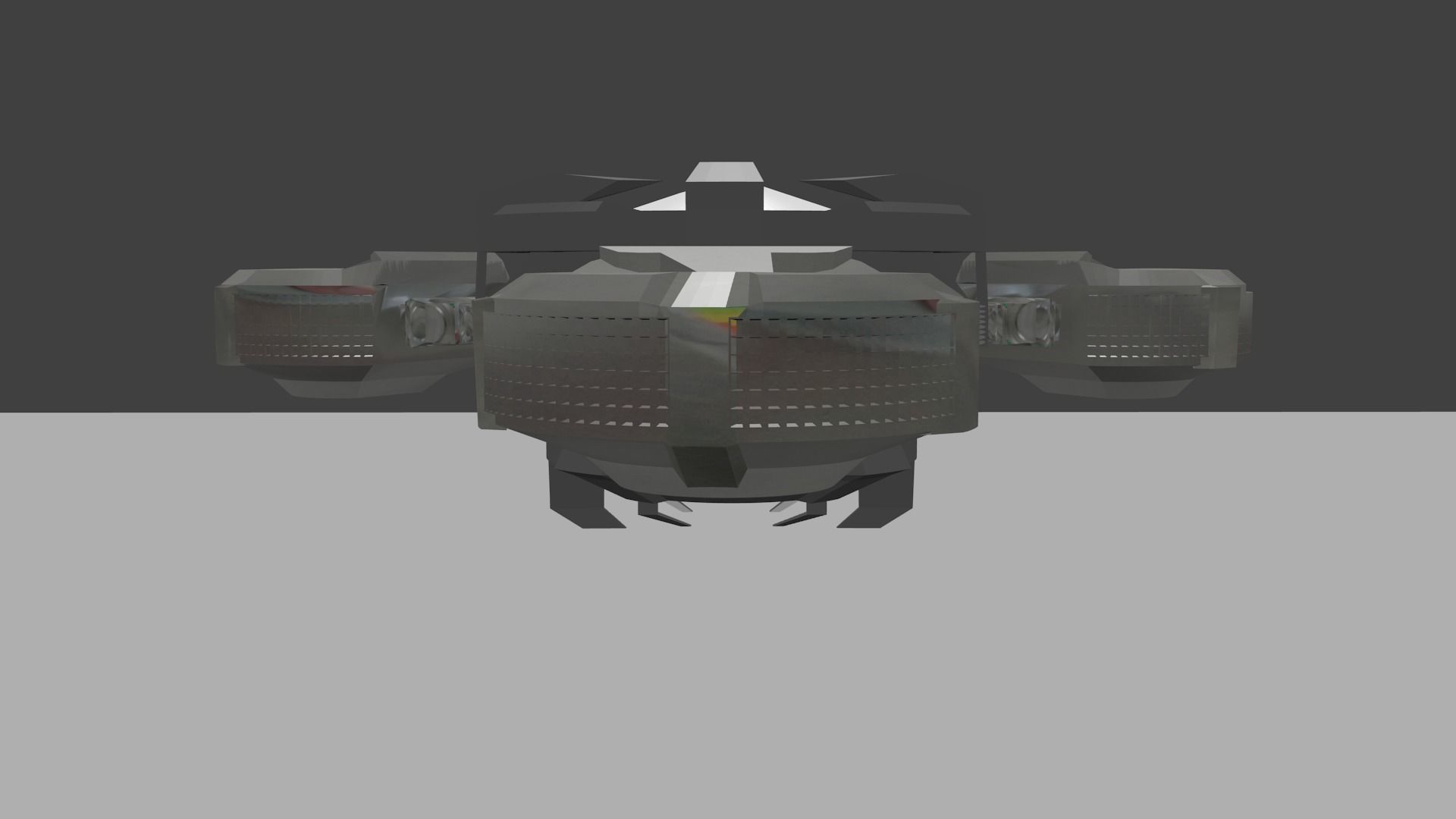 Space-ship 3D model drone Low-poly 3D model_5