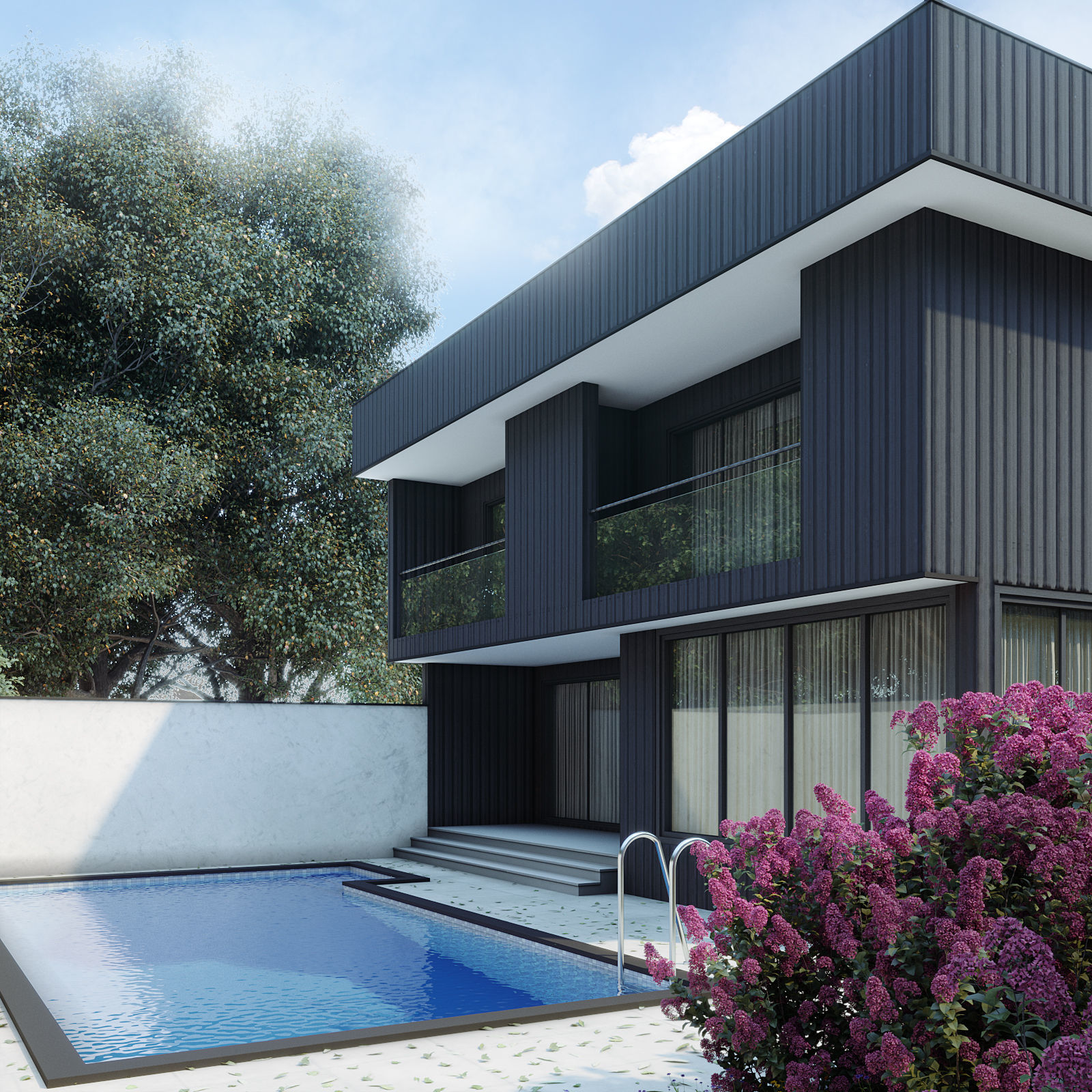 Modern House 3D model_1