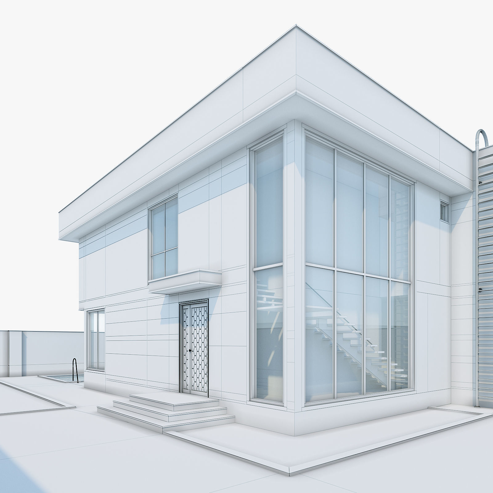 Modern House 3D model_3