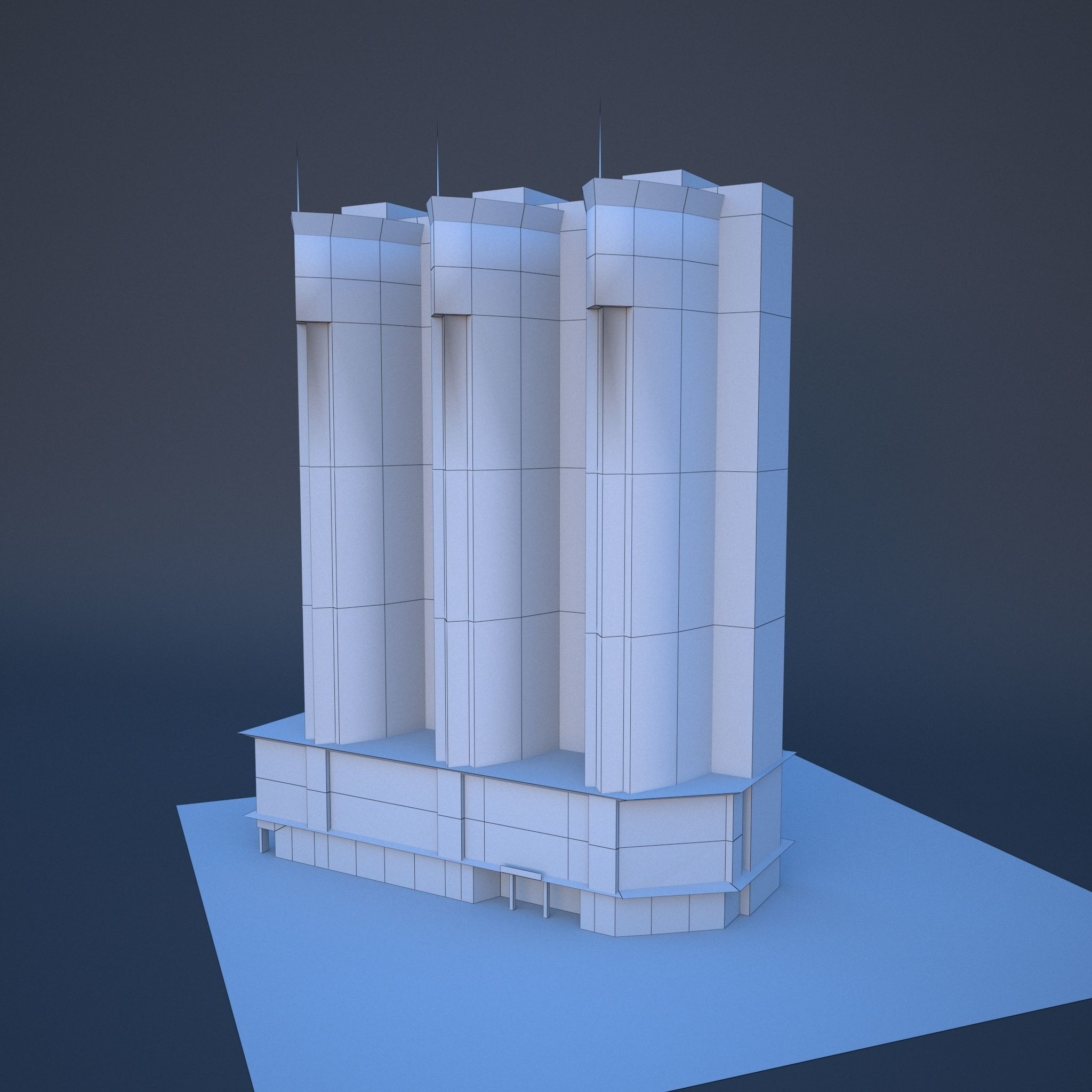 DUBAI ADAGIO PREMIUM HOTEL Low-poly 3D model_9