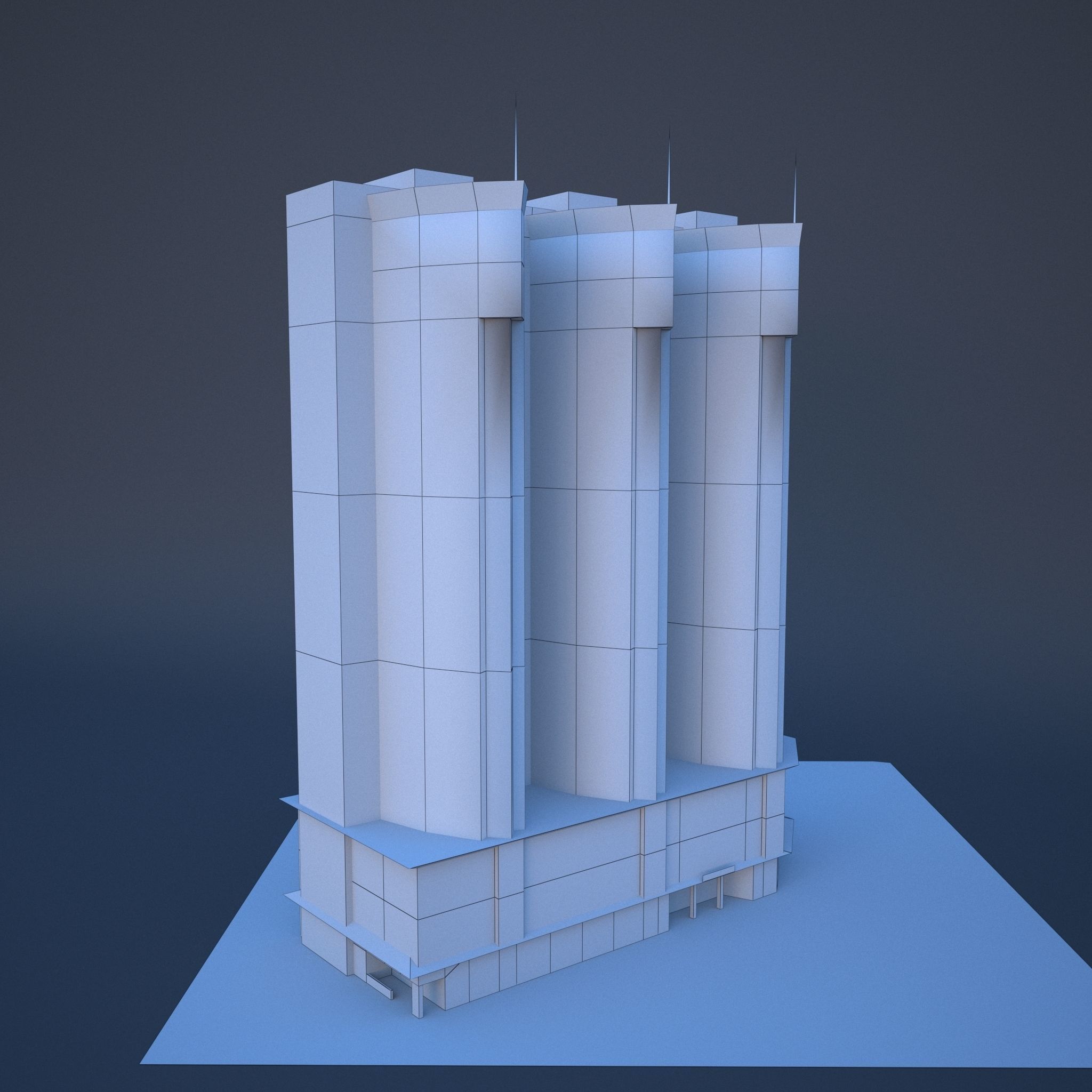 DUBAI ADAGIO PREMIUM HOTEL Low-poly 3D model_10