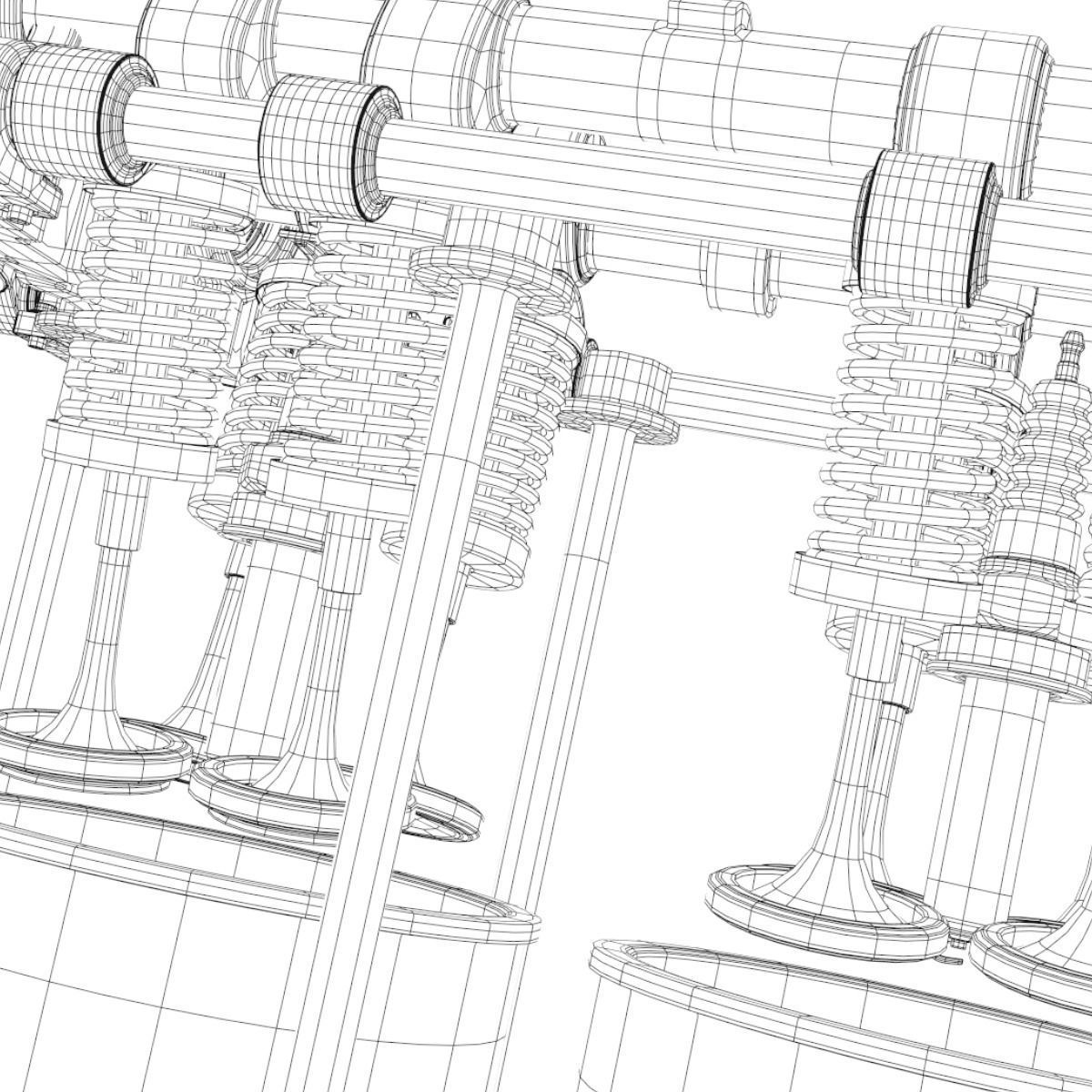 V8 Engine Working Animated 3D model_59