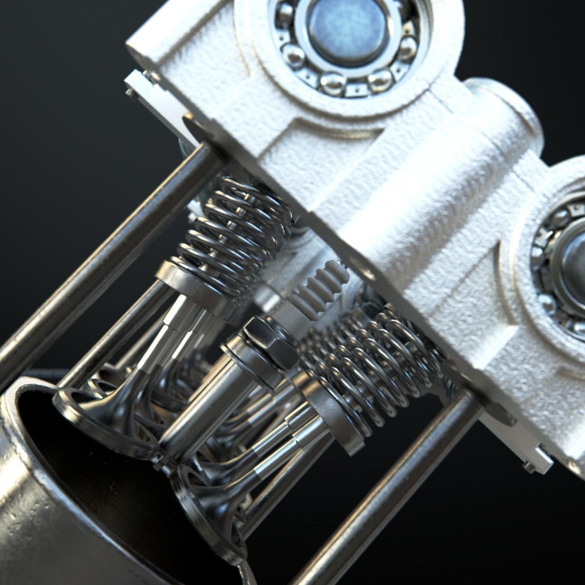 V8 Engine Working Animated 3D model_28