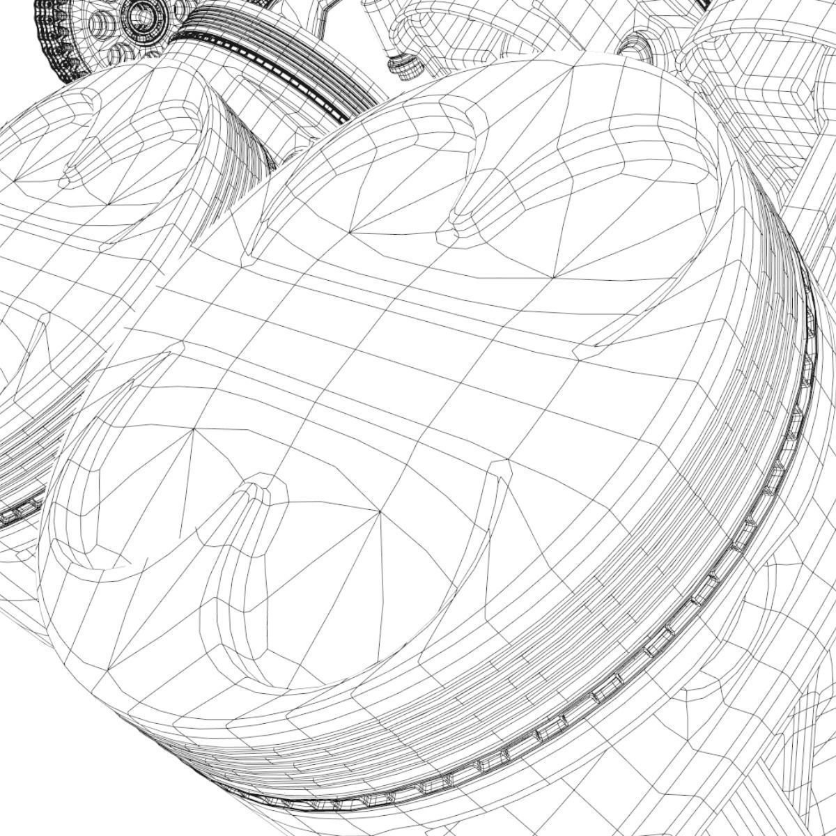 V8 Engine Working Animated 3D model_46