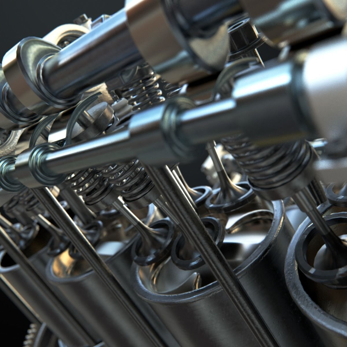 V8 Engine Working Animated 3D model_34