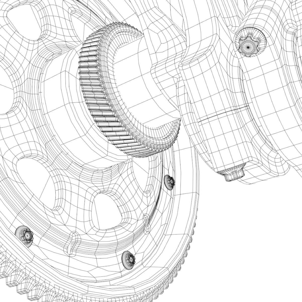V8 Engine Working Animated 3D model_61