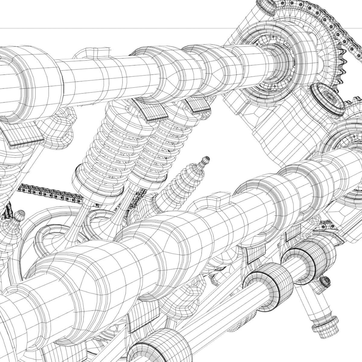 V8 Engine Working Animated 3D model_60