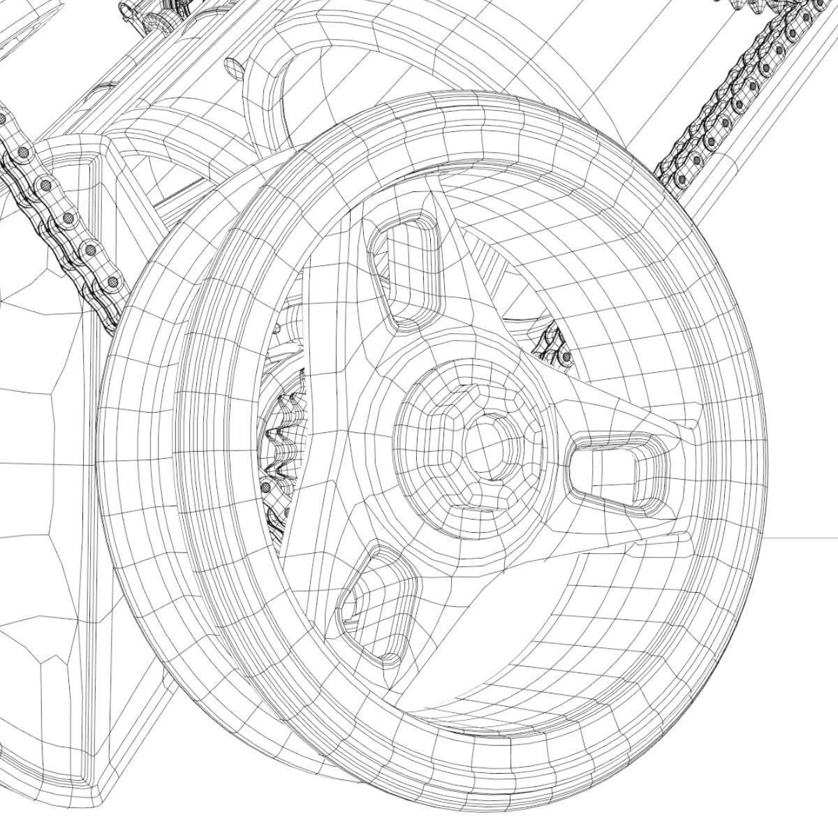 V8 Engine Working Animated 3D model_58