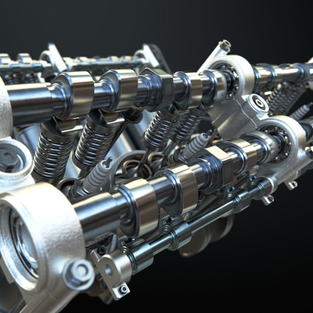 V8 Engine Working Animated 3D model_26