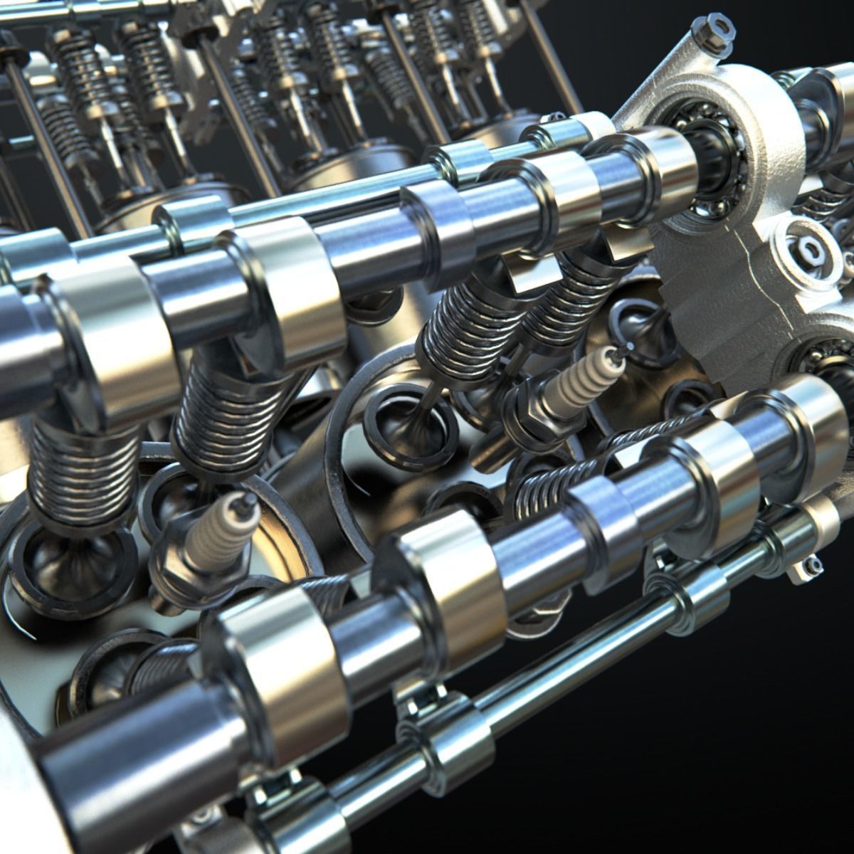 V8 Engine Working Animated 3D model_15