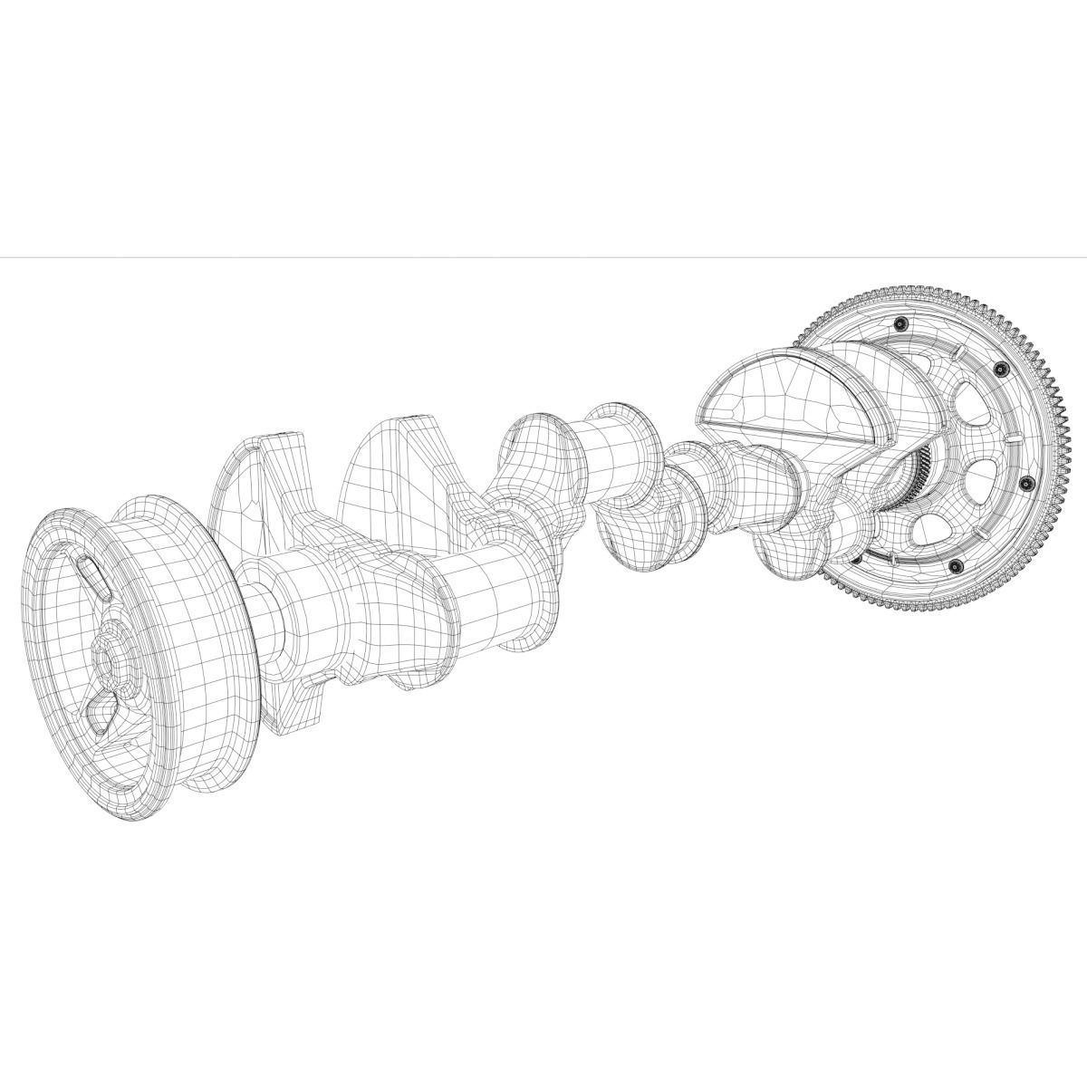 V8 Engine Working Animated 3D model_53