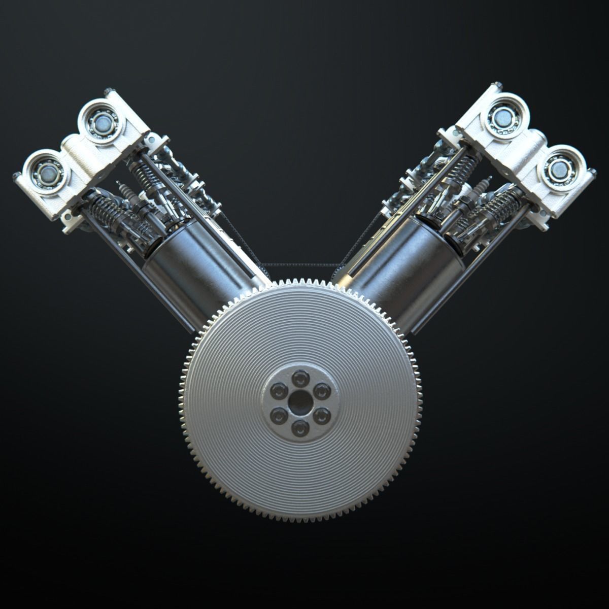 V8 Engine Working Animated 3D model_20