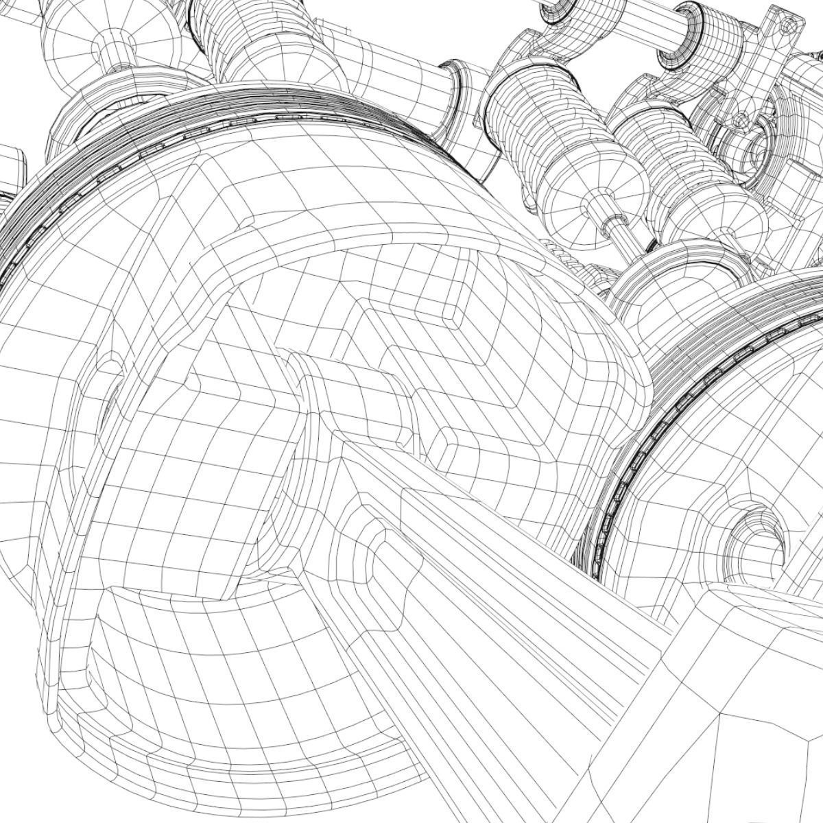 V8 Engine Working Animated 3D model_45