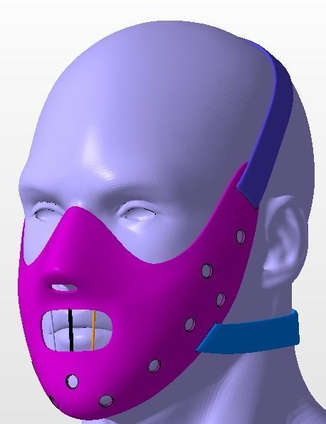 Hannibal Lecter mask 3d model 3D print model_4