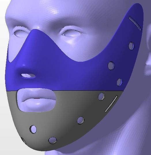 Hannibal Lecter mask 3d model 3D print model_5
