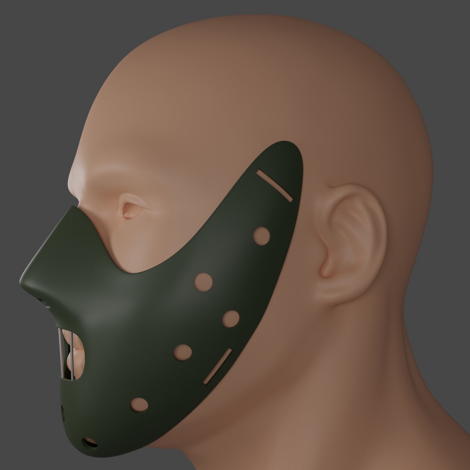 Hannibal Lecter mask 3d model 3D print model_3