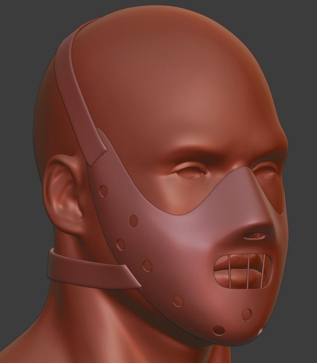Hannibal Lecter mask 3d model 3D print model_7