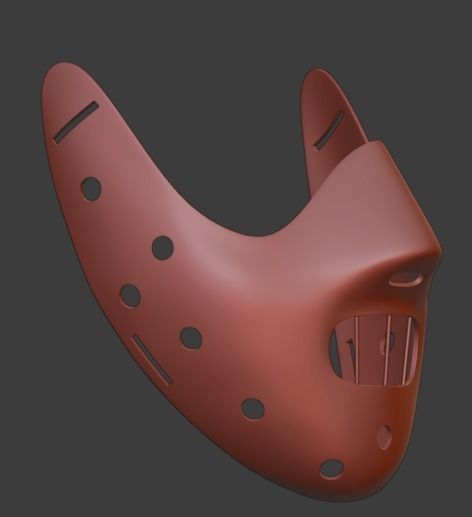 Hannibal Lecter mask 3d model 3D print model_9
