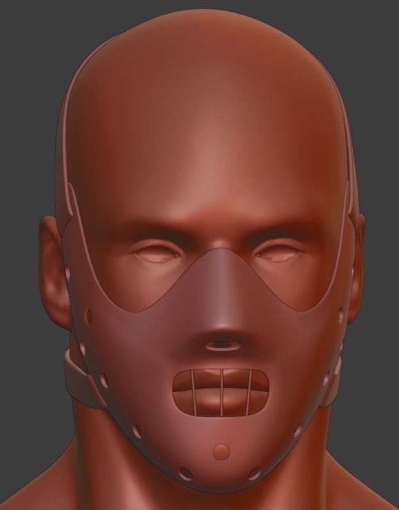 Hannibal Lecter mask 3d model 3D print model_6