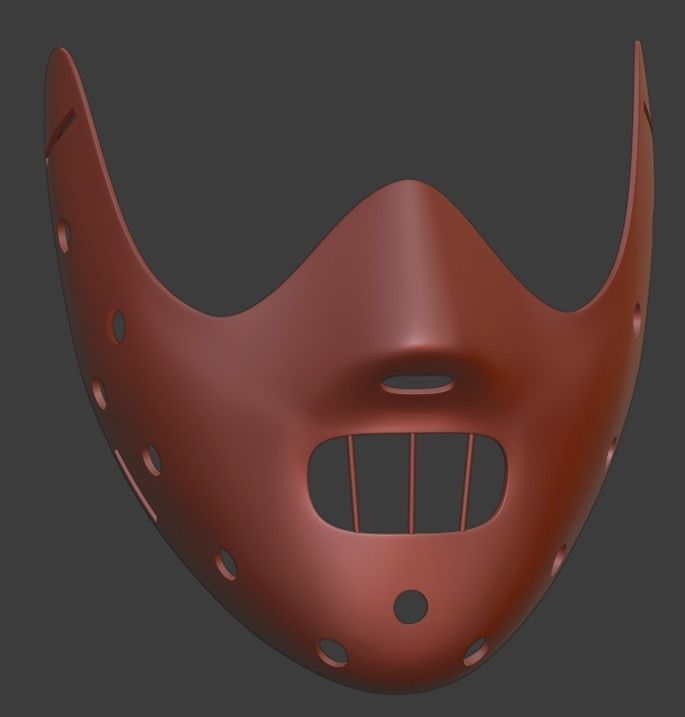 Hannibal Lecter mask 3d model 3D print model_11