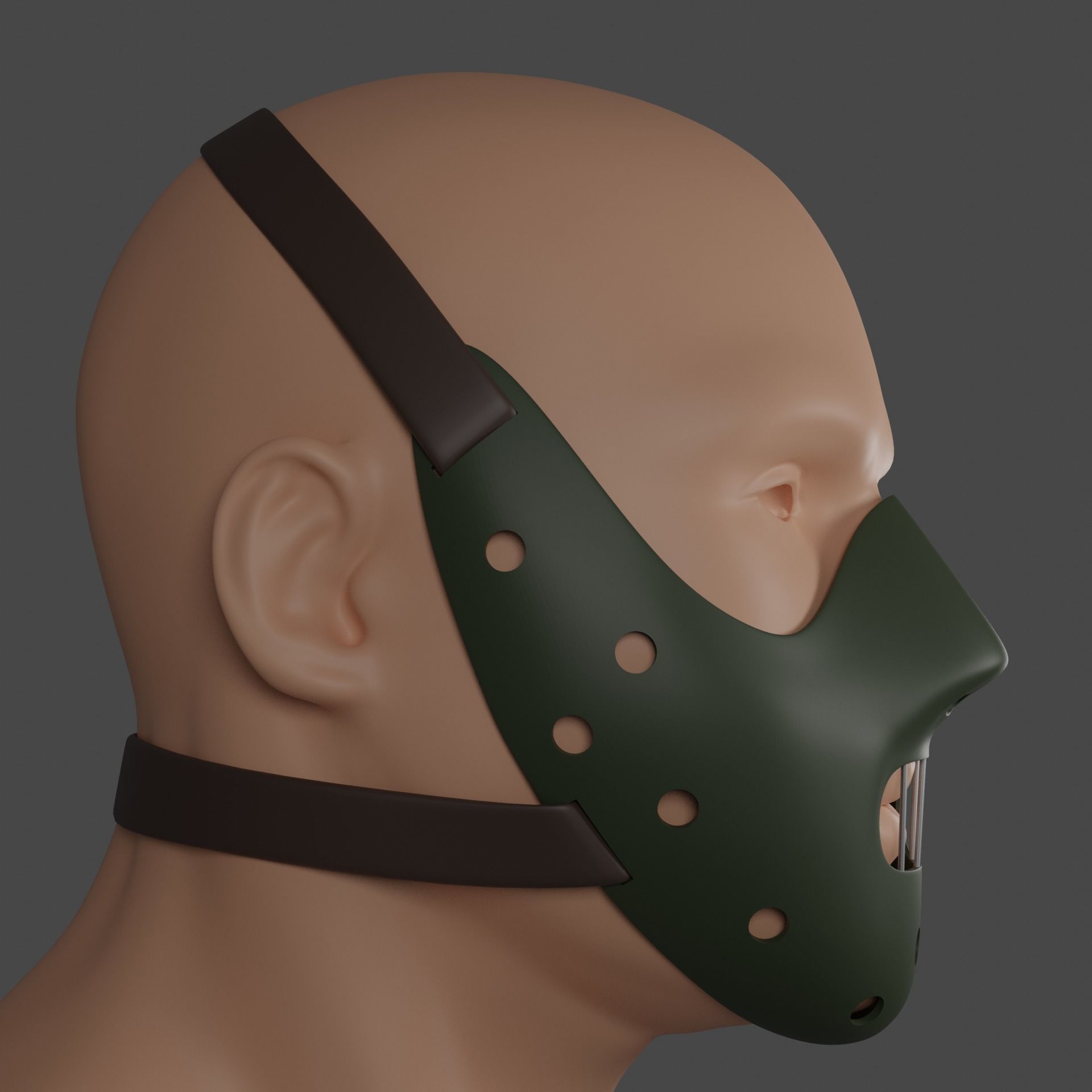 Hannibal Lecter mask 3d model 3D print model_2