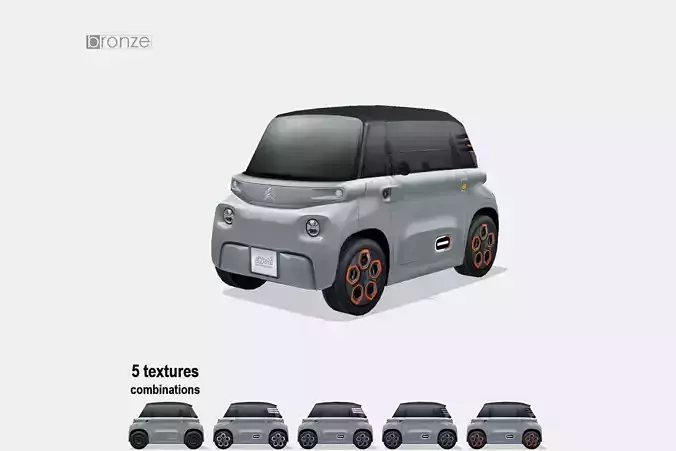 Citroen Ami 2020 Low-poly 3D model