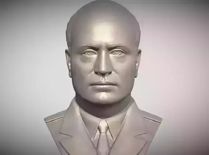 Benito Mussolini bust 3D printing ready stl obj formats 3D print model