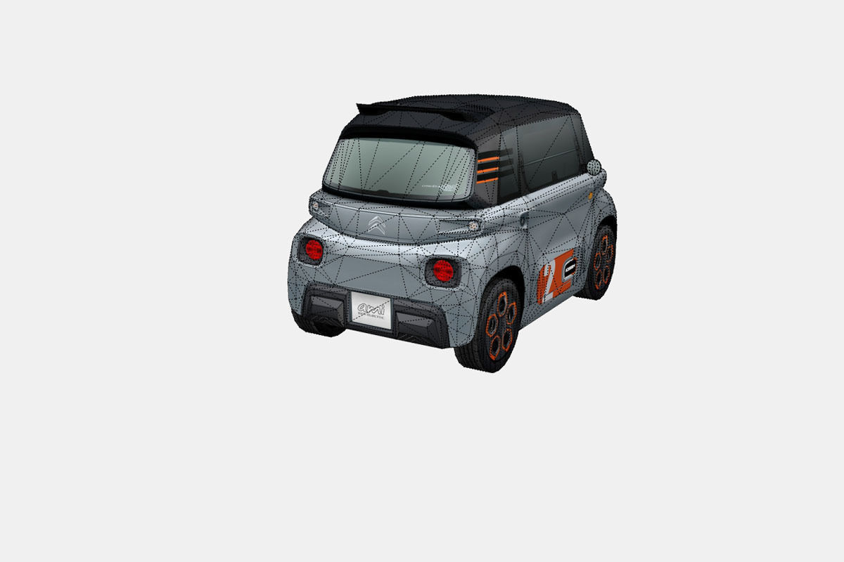 Citroen Ami Pop 2020 Low-poly 3D model_17