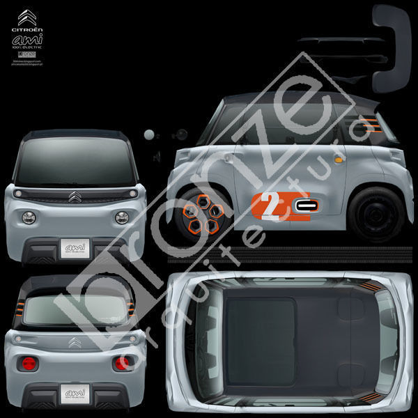 Citroen Ami Pop 2020 Low-poly 3D model_22