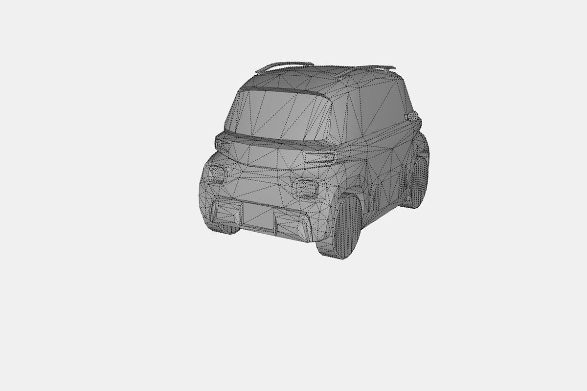 Citroen Ami Vibe 2020 Low-poly 3D model_19
