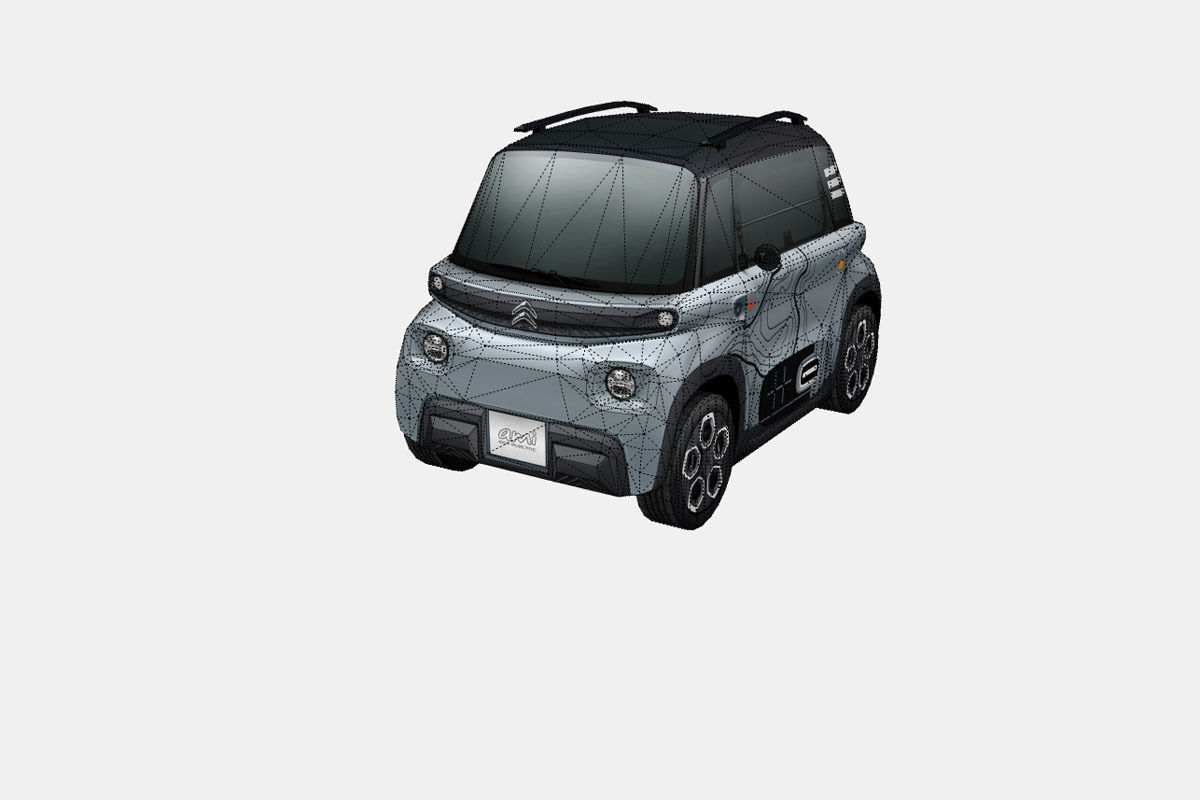 Citroen Ami Vibe 2020 Low-poly 3D model_16