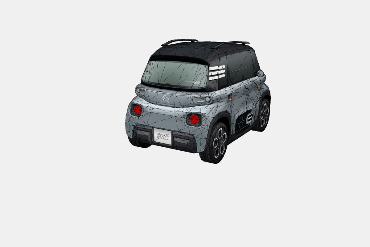 Citroen Ami Vibe 2020 Low-poly 3D model_17